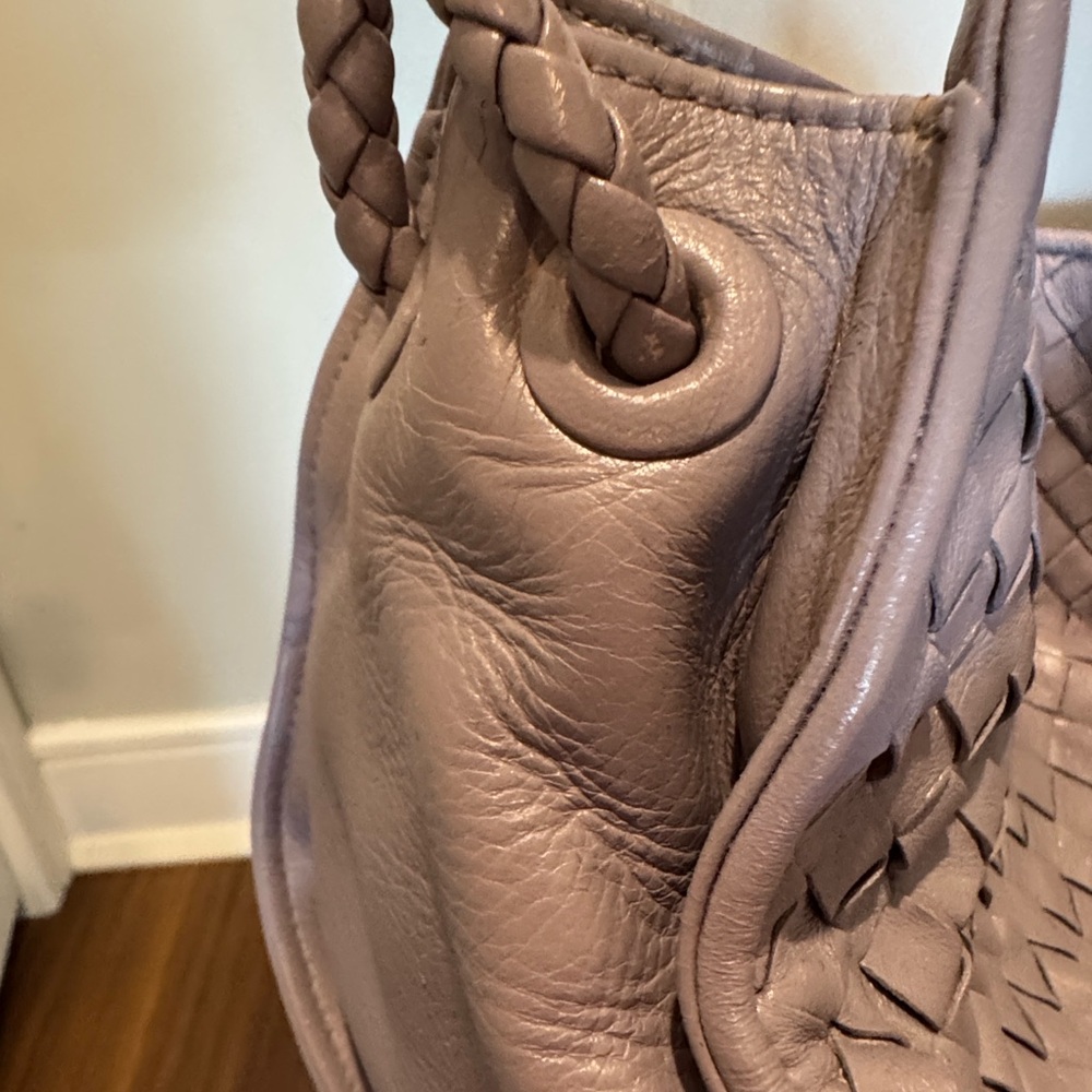 Bottega Veneta Woven Lilac/Grey Shoulder Bag - Picture 2 of 14